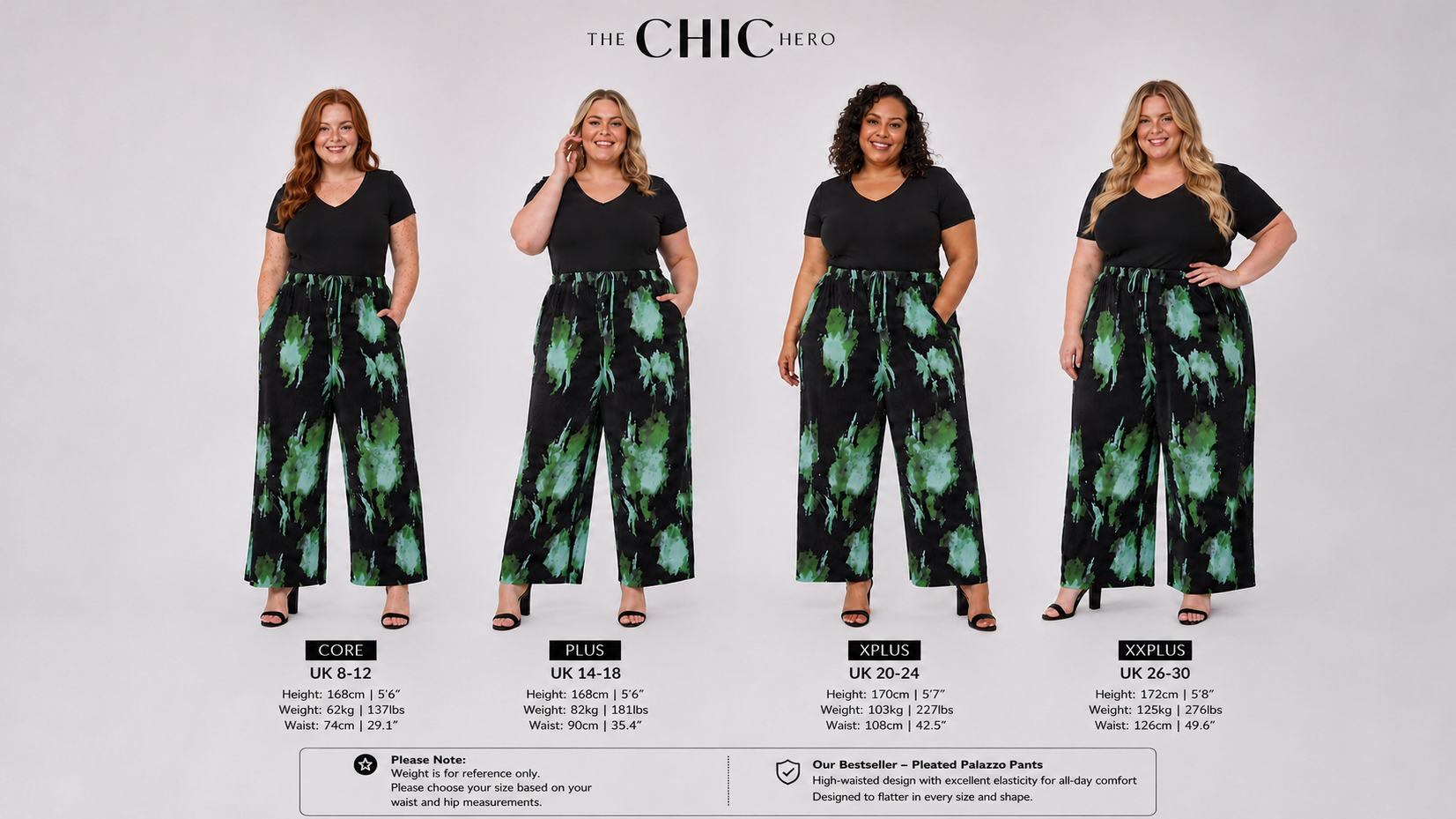 How to Choose the Right Size for Our Bestselling Pleated Palazzo Pants