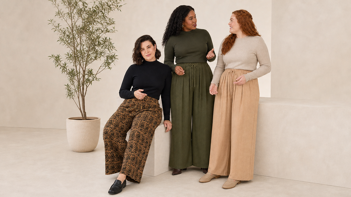 The Autumn Trouser Palette: Toffee, Olive and Apricot