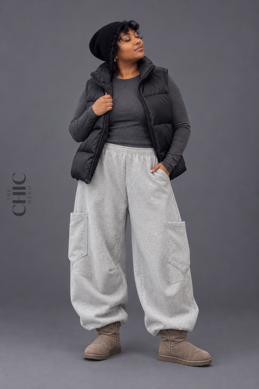 Extra-Wide Barrel-Leg Cargo Joggers