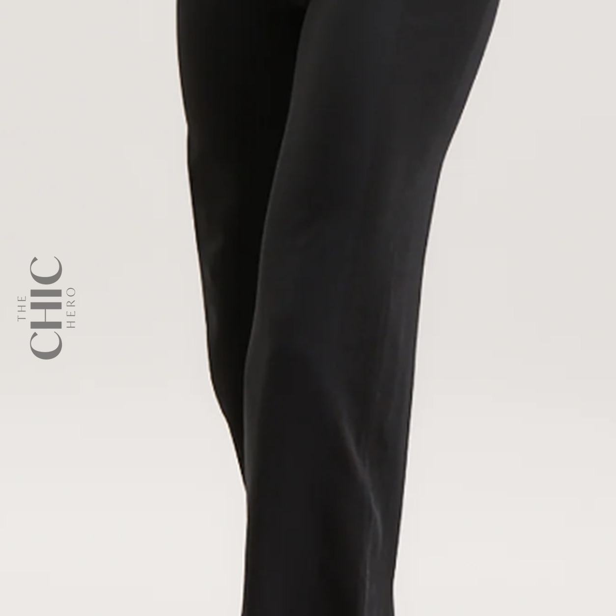 The Chic Hero Black Clean-Waist Wide-Leg Trousers – Edge front product image