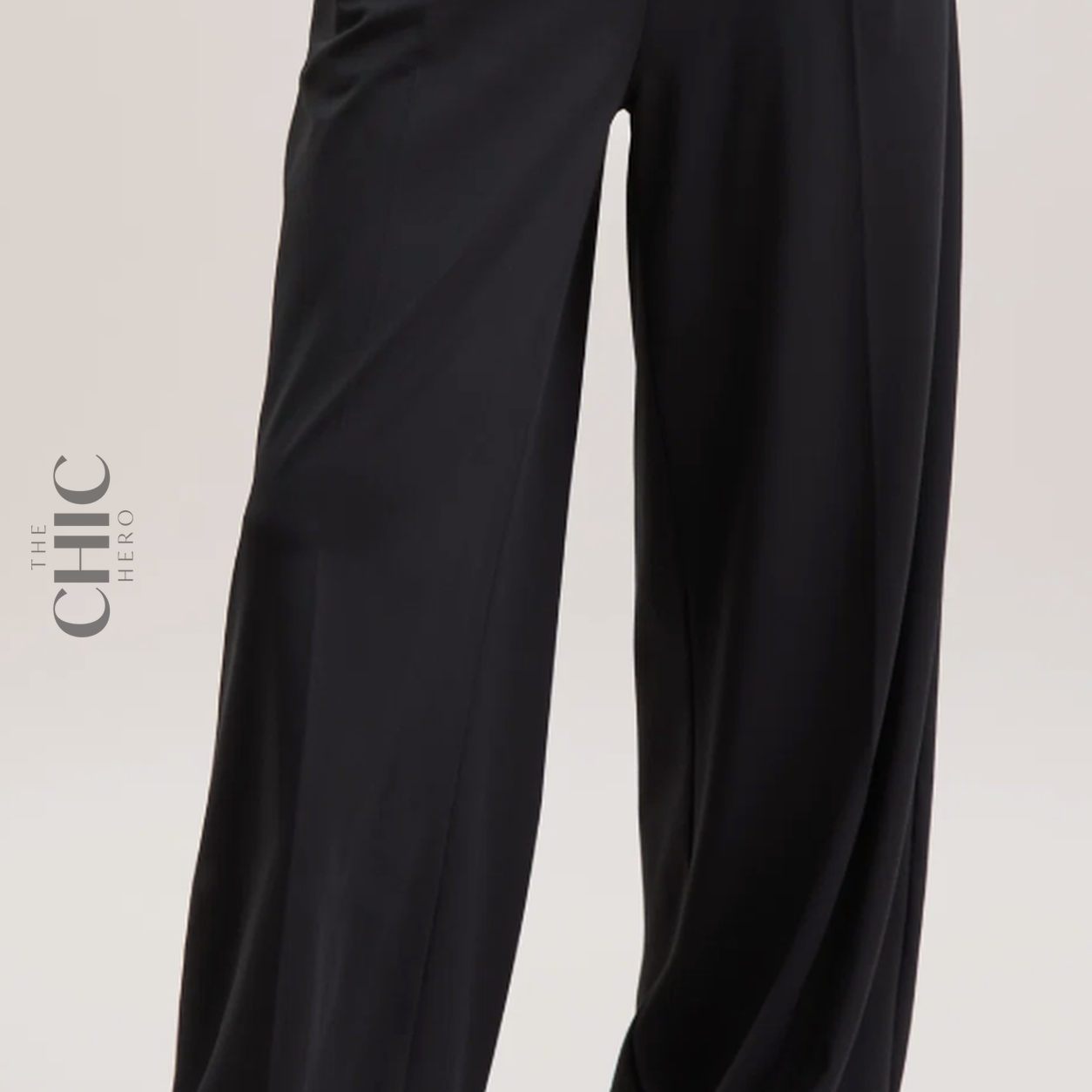The Chic Hero Black Tailored Wide-Leg Trousers – Persuasion front product image