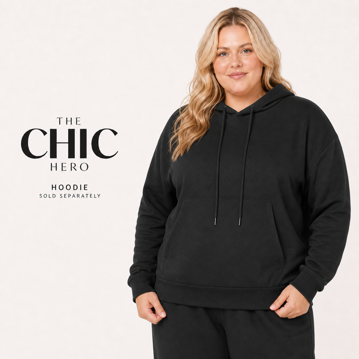 ChicHero women’s brushed-fleece hoodie and jogger set in a relaxed fit