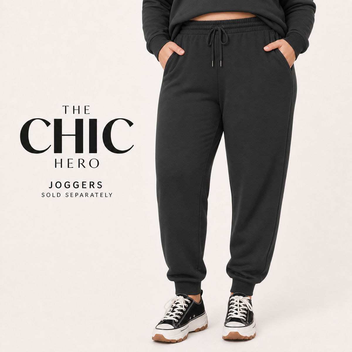 ChicHero women’s brushed-fleece hoodie and jogger set in a relaxed fit