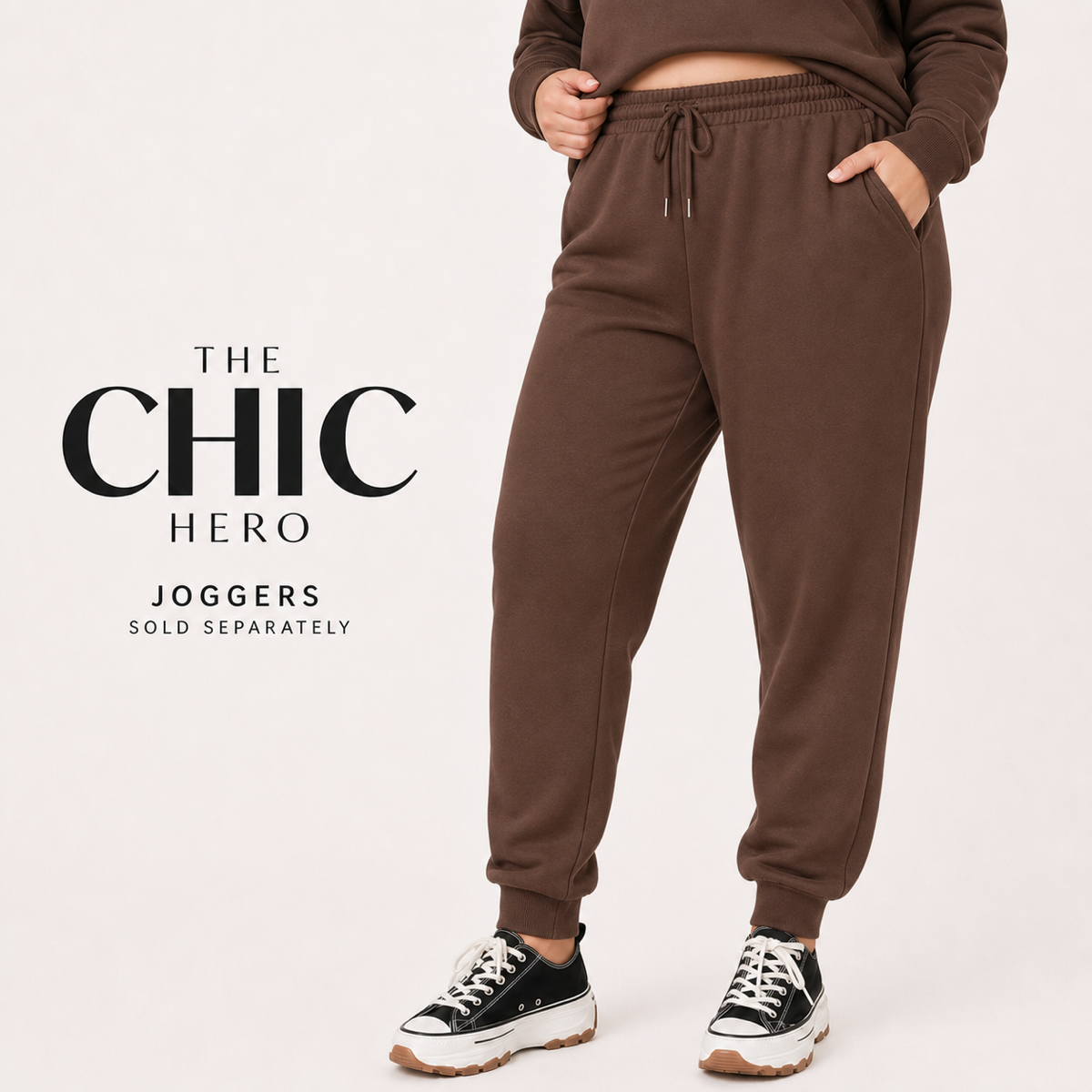 ChicHero women’s brushed-fleece hoodie and jogger set in a relaxed fit