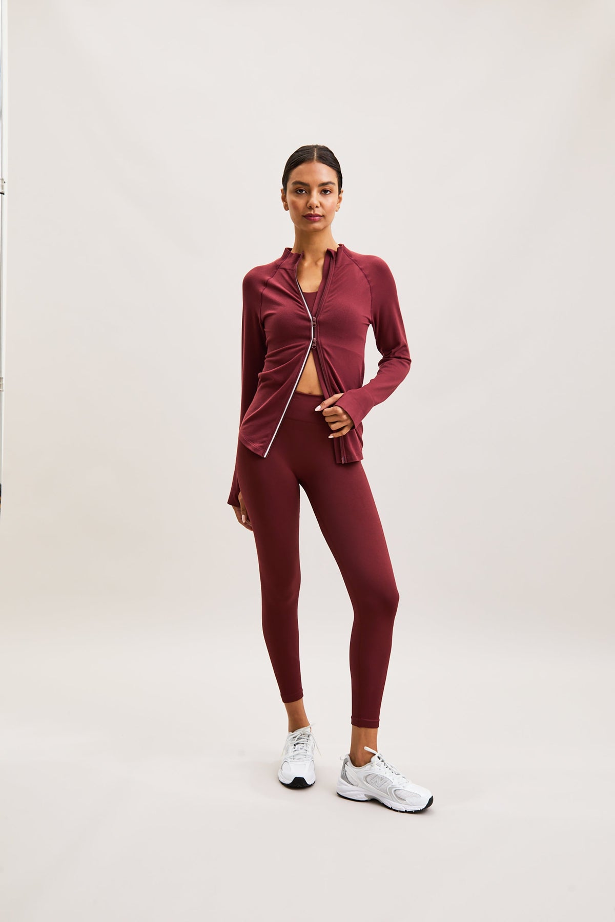 Burgundy High-Waist Sculpt Leggings – view 01