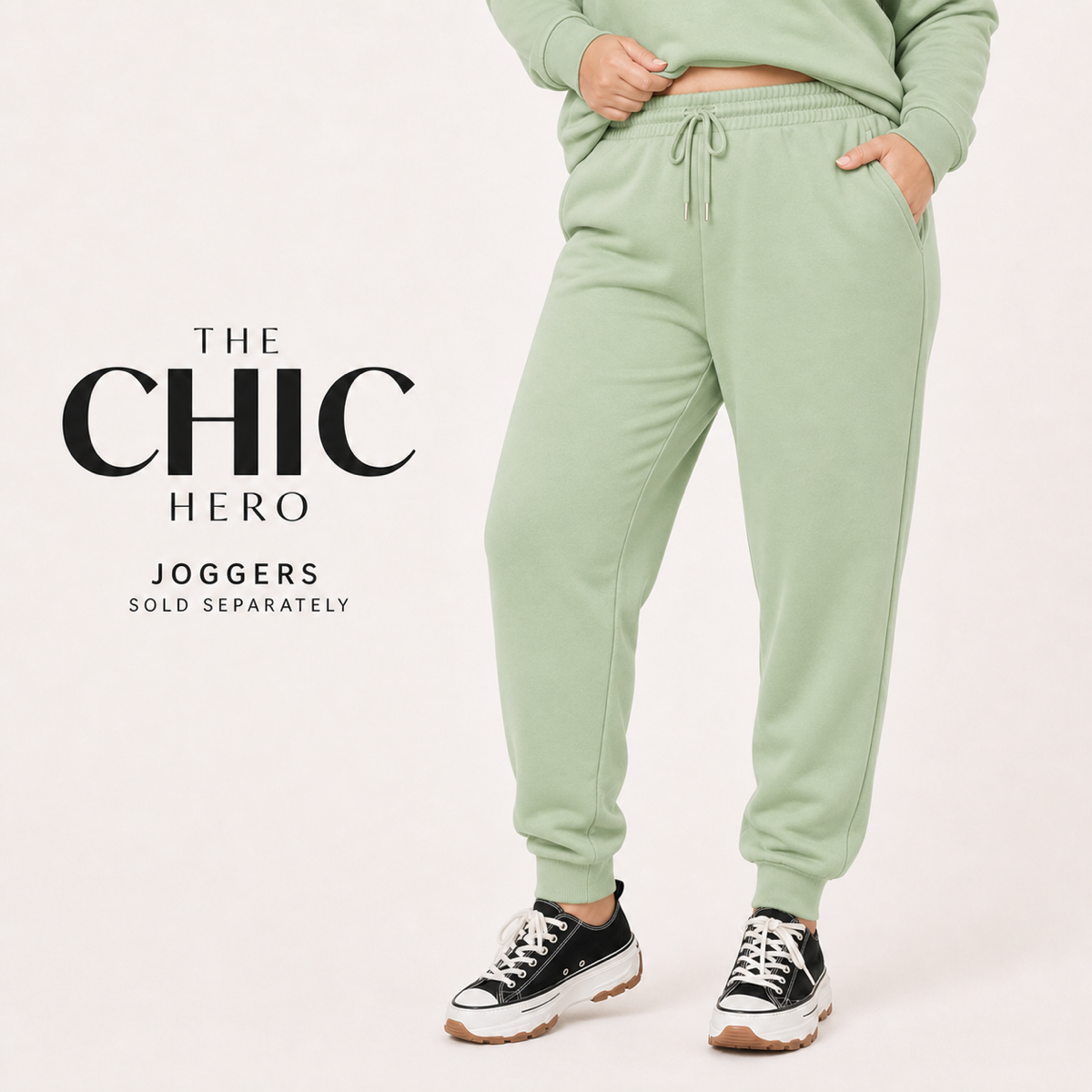 ChicHero women’s brushed-fleece hoodie and jogger set in a relaxed fit