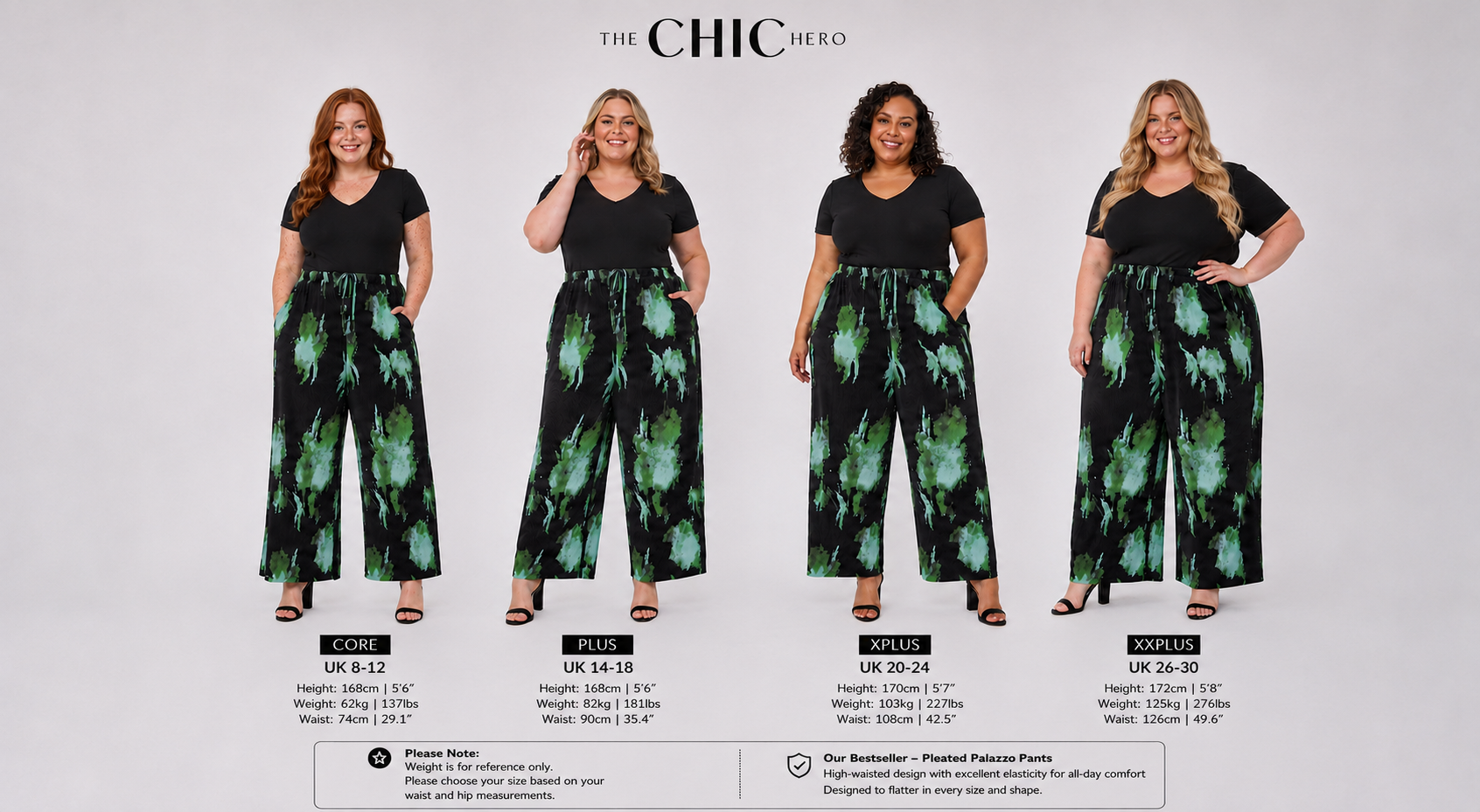 How to Choose the Right Size for Our Bestselling Pleated Palazzo Pants