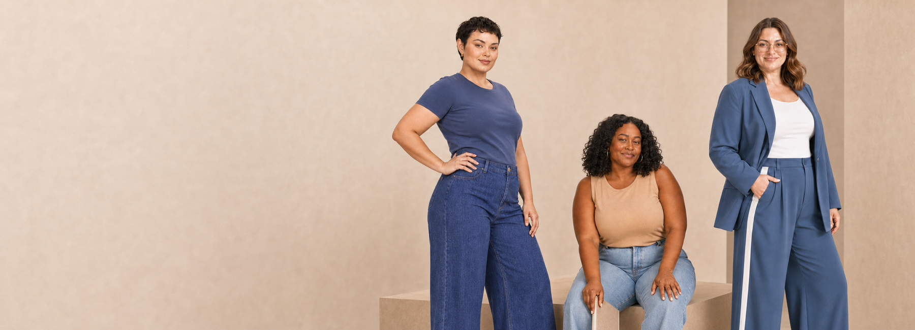 Blue Moves: Three Wide-Leg Pants, Three Ways to Own the Room