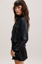 Black Stripe-Detail Long-Sleeve Polo – Striker – view 04