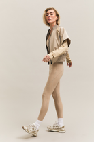 Cream Gathered-Hem Zip Jacket – Pace – view 04