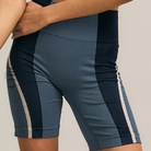 The Chic Hero Navy Colour-Block Cycling Shorts – Kinetic front product image