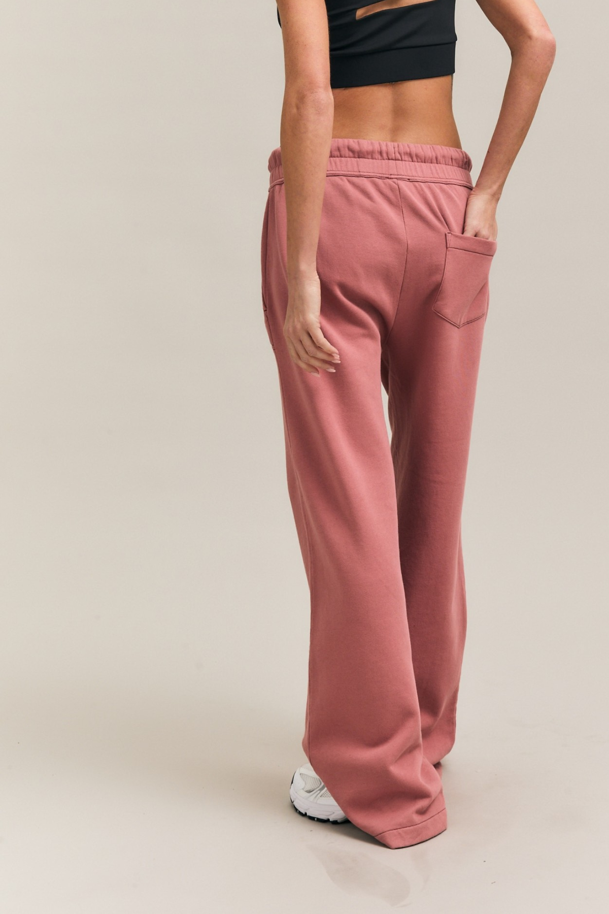 Dusty Rose Relaxed Seam-Detail Joggers – Allure – view 06