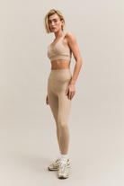 Cream High-Waist Sculpt Leggings – Slip – view 01
