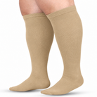 Nude Wide-Calf Graduated Compression Socks 15–24 mmHg – 2XL–7XL – white background model view