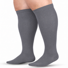 Grey Wide-Calf Graduated Compression Socks 15–24 mmHg – 2XL–7XL – white background model view