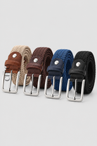 The Chic Hero unisex casual braided belt in Beige, Deep Brown, Blue and Black