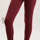 The Chic Hero Burgundy High-Waist Sculpt Leggings front product image