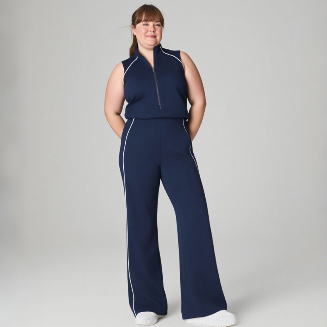 Pique Sleeveless Mockneck Jumpsuit – TheChichero