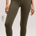 The Chic Hero Moss Green High-Waist Sculpt Leggings front product image