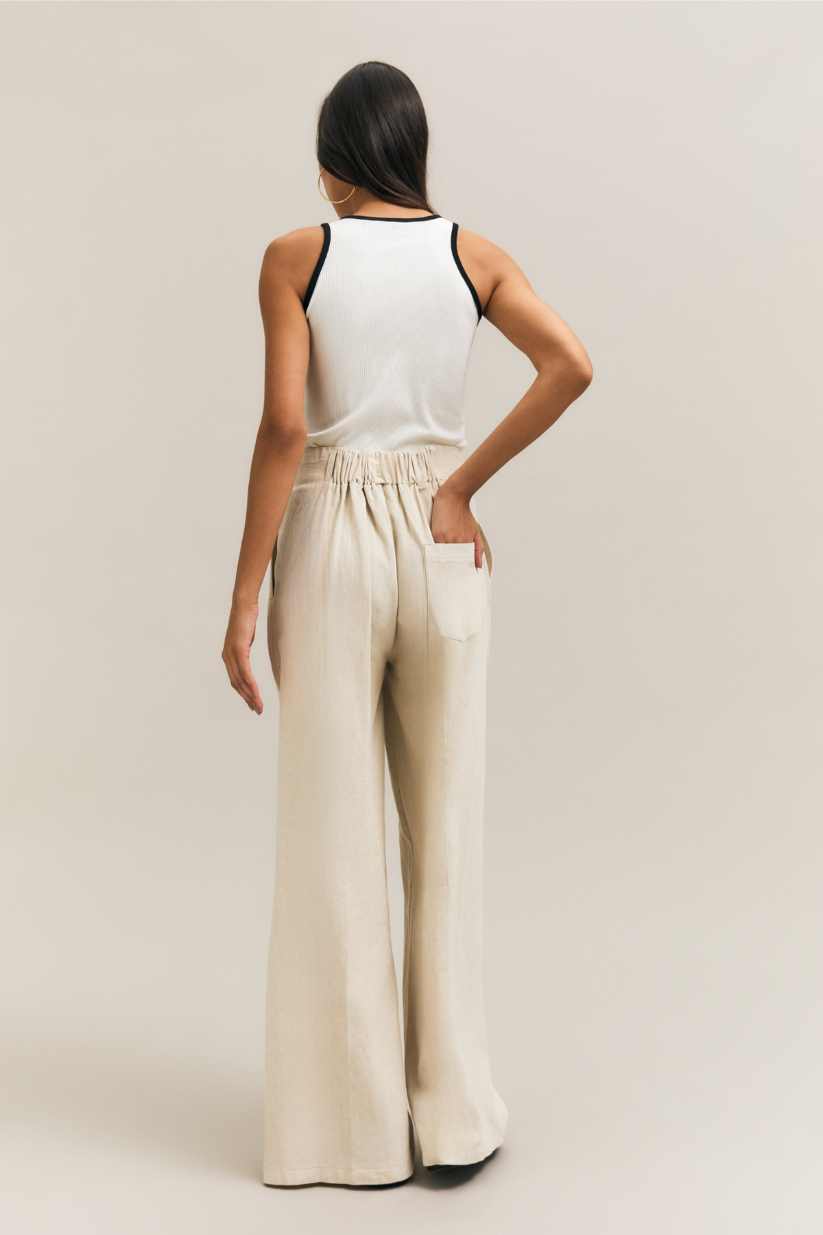 White Ribbed Racer Tank – Spry – view 06