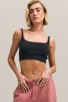 Black Square-Neck Contrast-Trim Active Crop – Transform – view 02