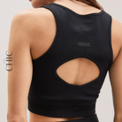 The Chic Hero Black Cutout-Back Active Tank – Eclipse front product image