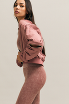 Dusty Rose Zip-Sleeve Bomber Jacket – Staple – view 05