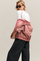 Dusty Rose Zip-Sleeve Bomber Jacket – Staple – view 10