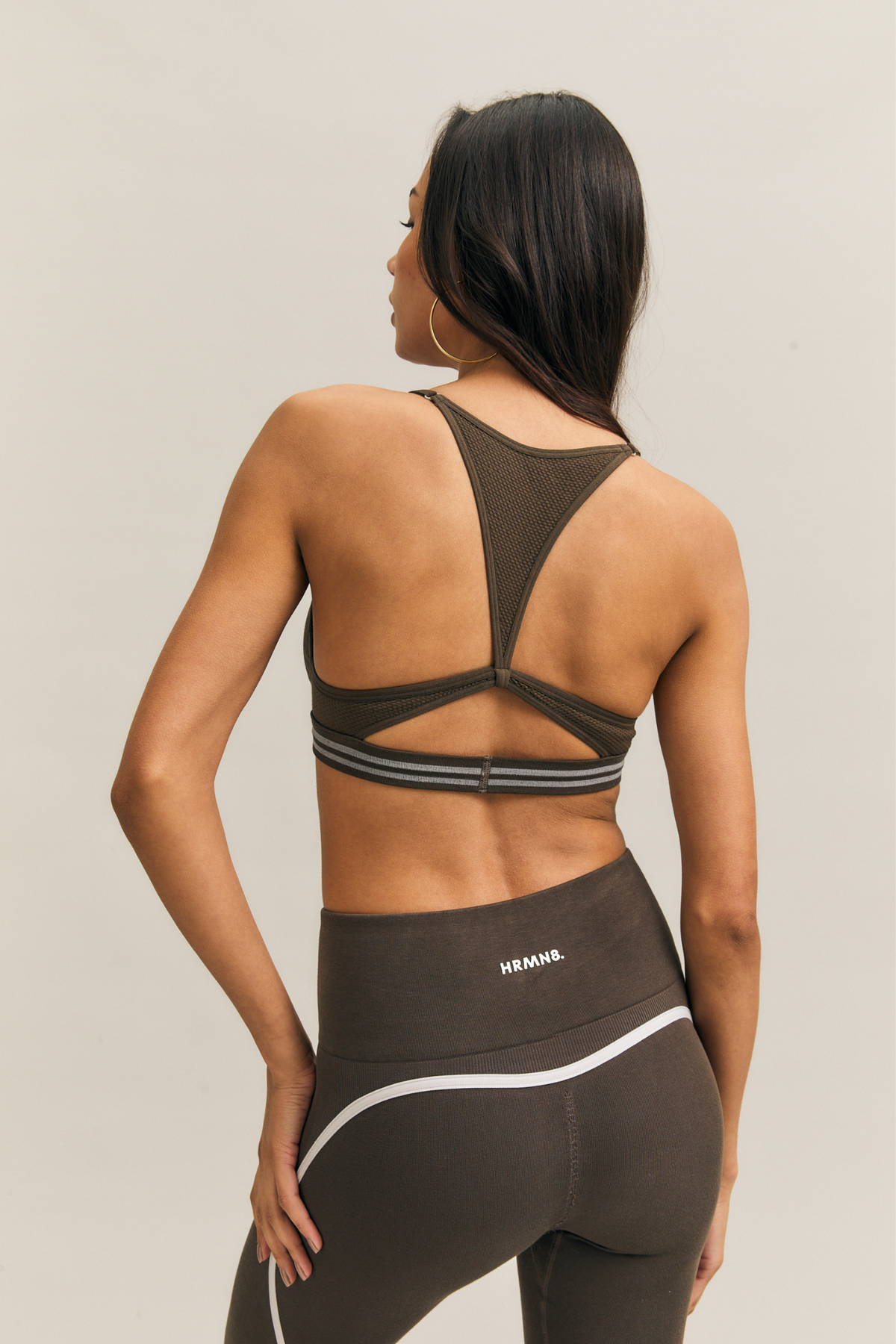 Espresso Brown Strappy Sports Bra – Surge – view 02