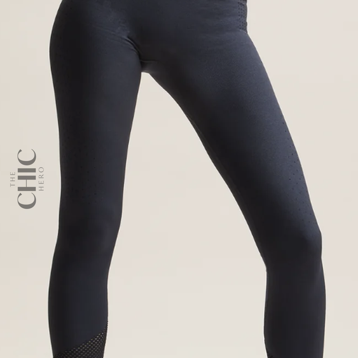 The Chic Hero Navy High-Waist Sculpt Leggings – Contour front product image