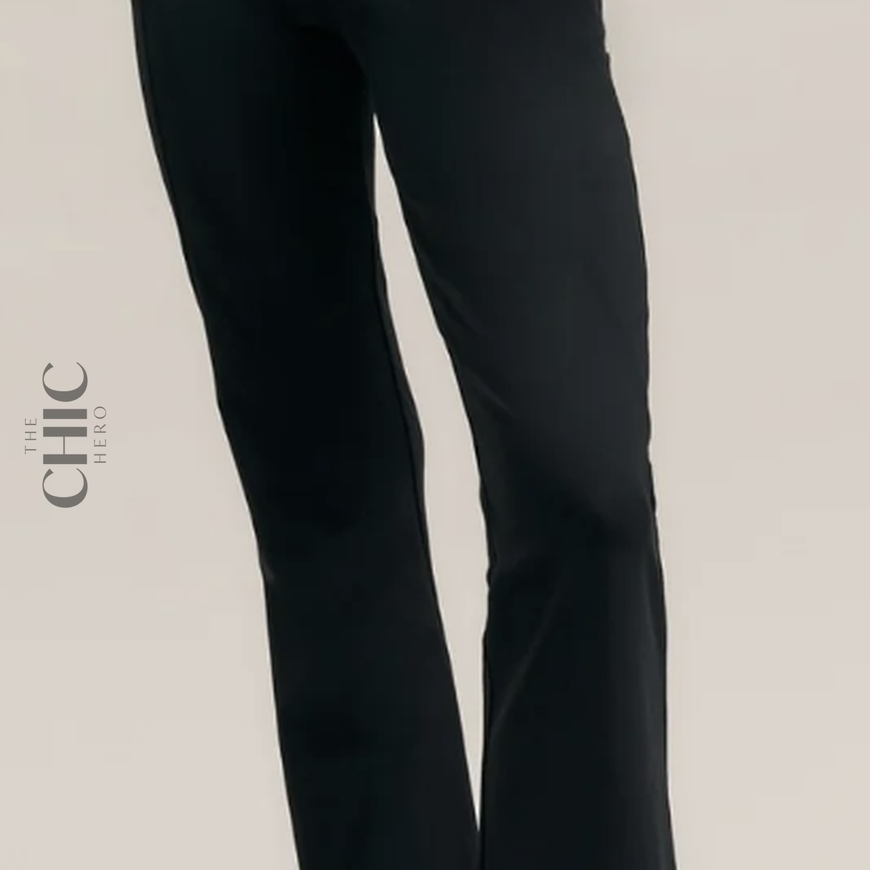 The Chic Hero Black High-Waist Flare Leggings – Stride front product image