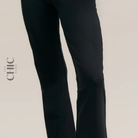 The Chic Hero Black High-Waist Flare Leggings – Stride front product image
