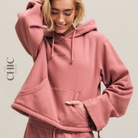 The Chic Hero Dusty Rose Oversized Wide-Sleeve Hoodie – Allure front product image