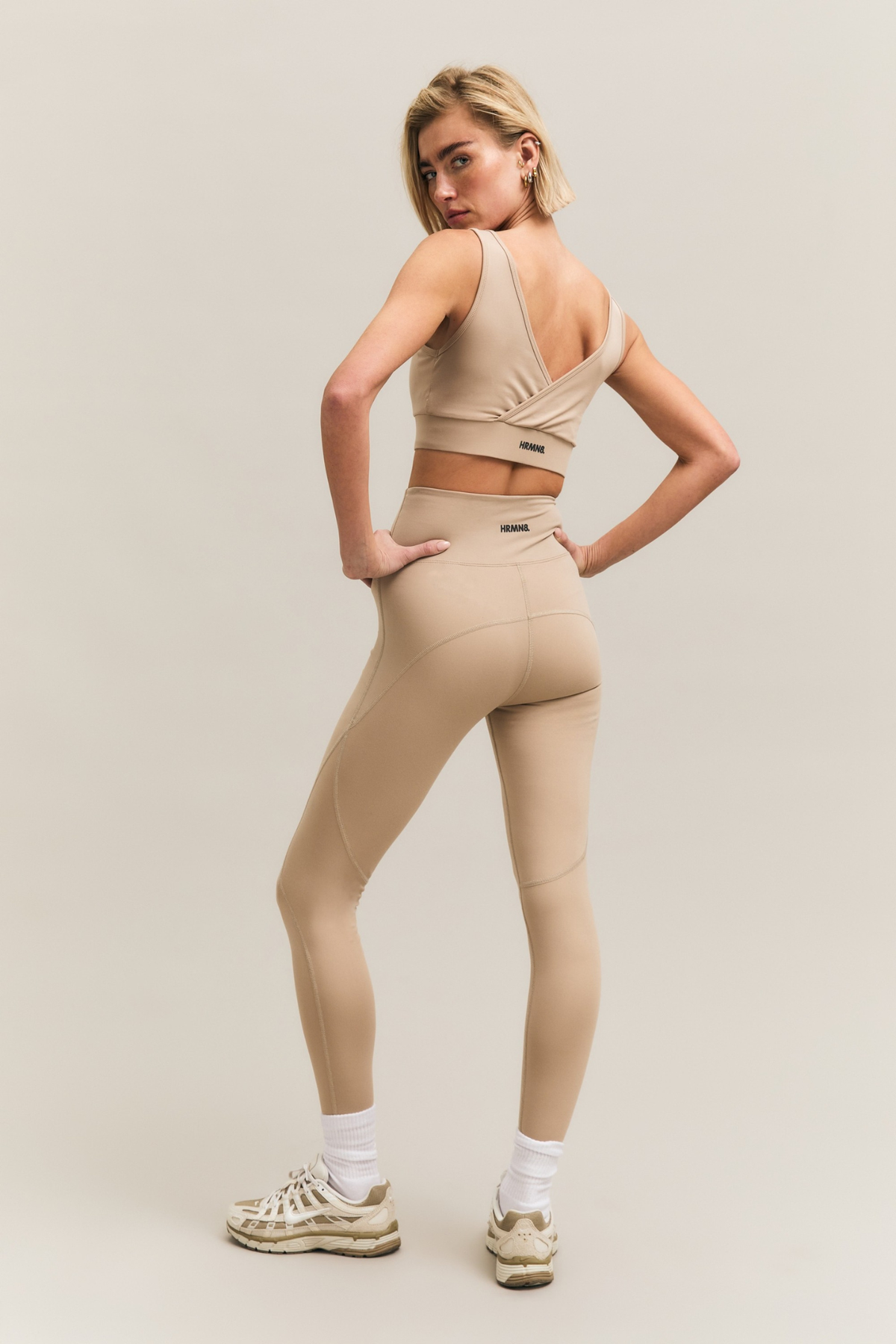 Beige Wrap-Front Sports Bra – Slip – view 04