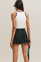 White Ribbed Racer Tank – Spry – view 02