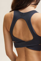 Navy Cutout-Front Sculpt Sports Bra – Contour – view 03