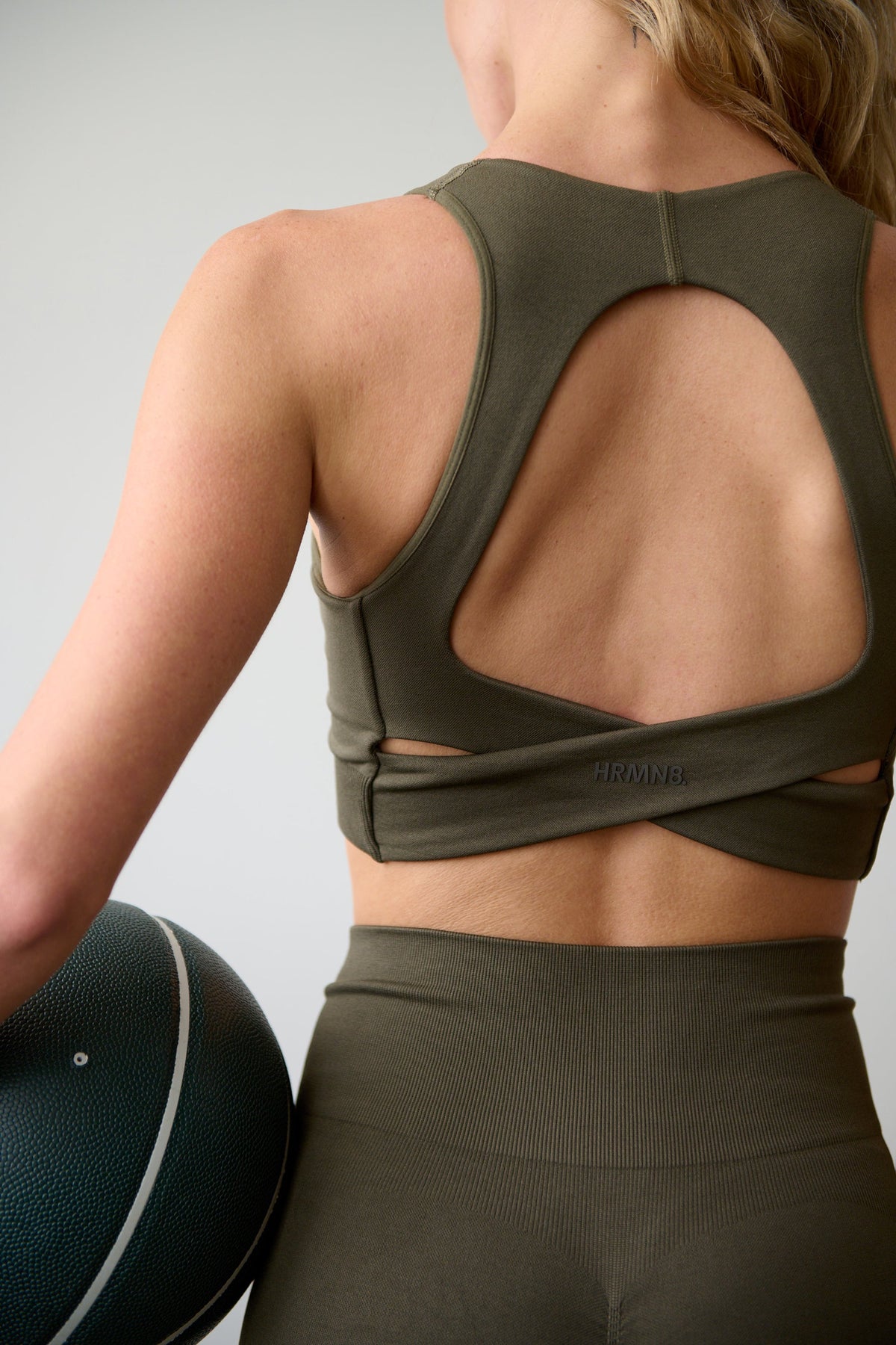Moss Green Scoop-Neck Sports Bra – Sculpt – view 01