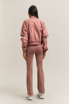 Dusty Rose Zip-Sleeve Bomber Jacket – Staple – view 02