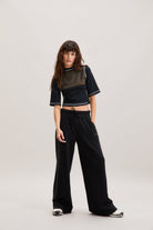 Black & Stone Colour-Block Relaxed Tee – Shift – view 03