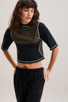 Black & Stone Colour-Block Relaxed Tee – Shift – view 01