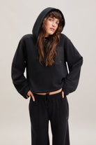 Black Oversized Cropped Hoodie – Orbit – view 04