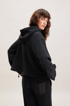 Black Oversized Cropped Hoodie – Orbit – view 05