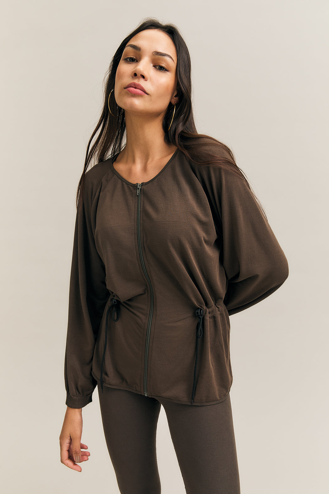 Espresso Brown Zip Blouson Jacket – Airflow Lux – view 08