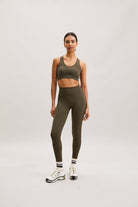 Moss Green Scoop-Neck Sports Bra – Sculpt – view 02