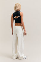 Cream Tailored Wide-Leg Trousers – Torque – view 04