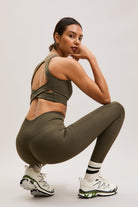 Moss Green High-Waist Sculpt Leggings – view 03