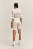 Cream Layered Mesh Performance Shorts – Scrum – view 05