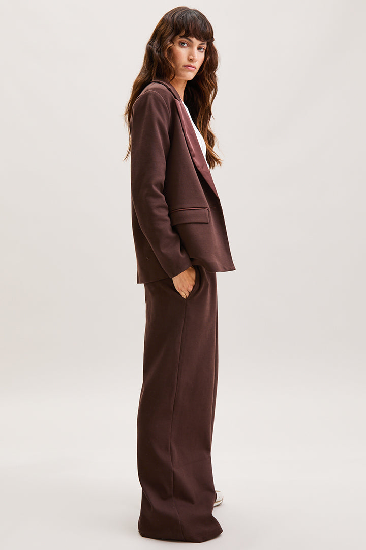Espresso Brown Tailored Wide-Leg Trousers – Align – view 01