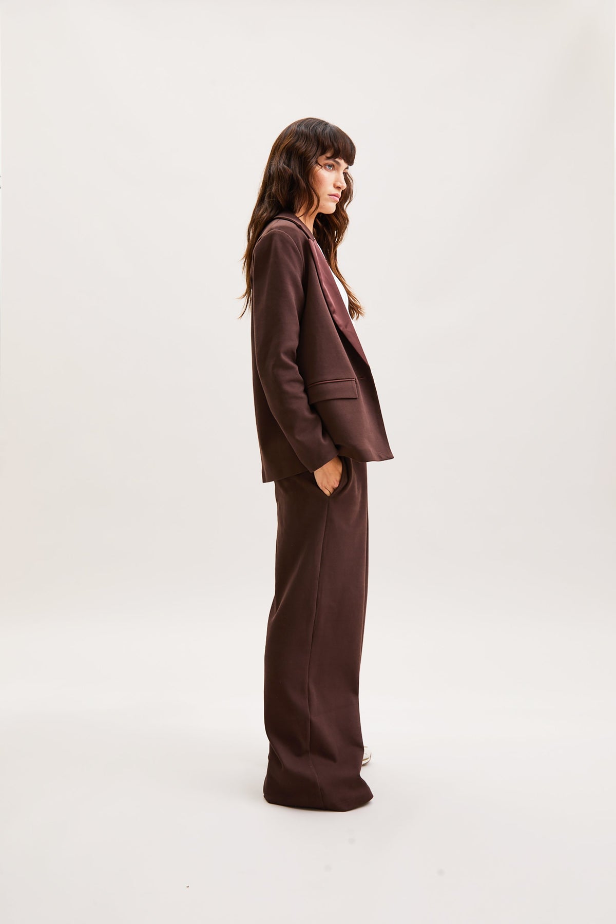 Espresso Brown Tailored Wide-Leg Trousers – Align – view 06