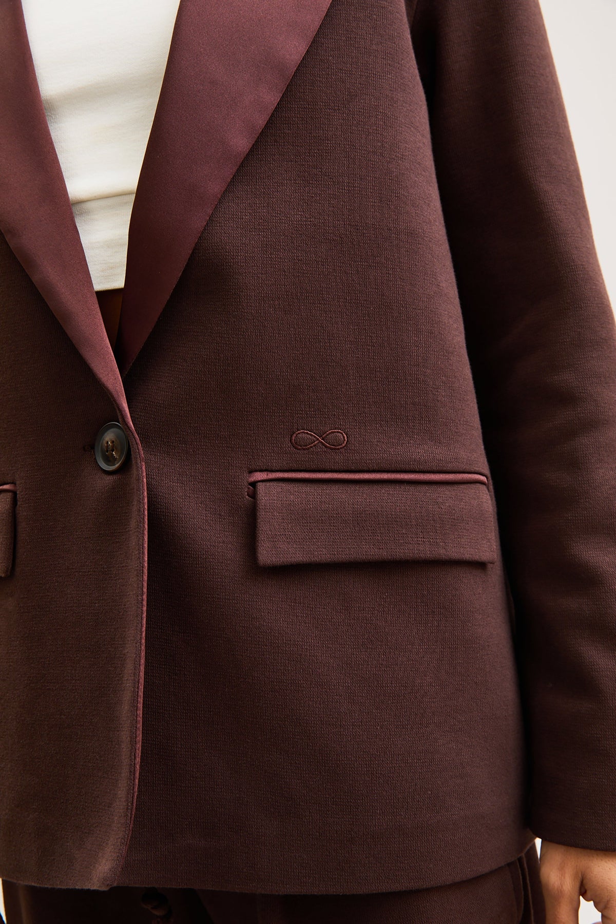 Espresso Brown Single-Button Blazer – Align – view 05
